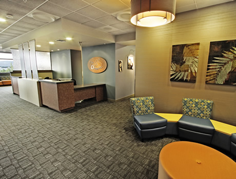 Front desk and waiting room